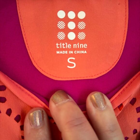 TITLE NINE Womens small Illusion Tank Dress Nimblene Laser Cut Coral Pink EUC! - Picture 10 of 10